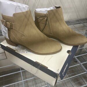 St Johns Bay Suede Ankle Boots (multiple Sizes)